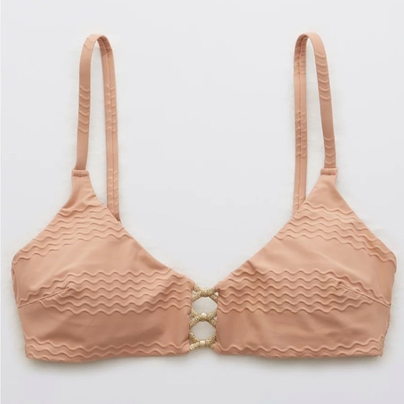 Aerie jacquard knot front scoop top and jacquard high cut cheeky bottoms. Sz Xs - Picture 10 of 14